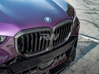 RW Carbon BMW G05 X5 LCI Carbon Fiber Grille Surrounds-Exterior-Silicon Valley Bimmer
