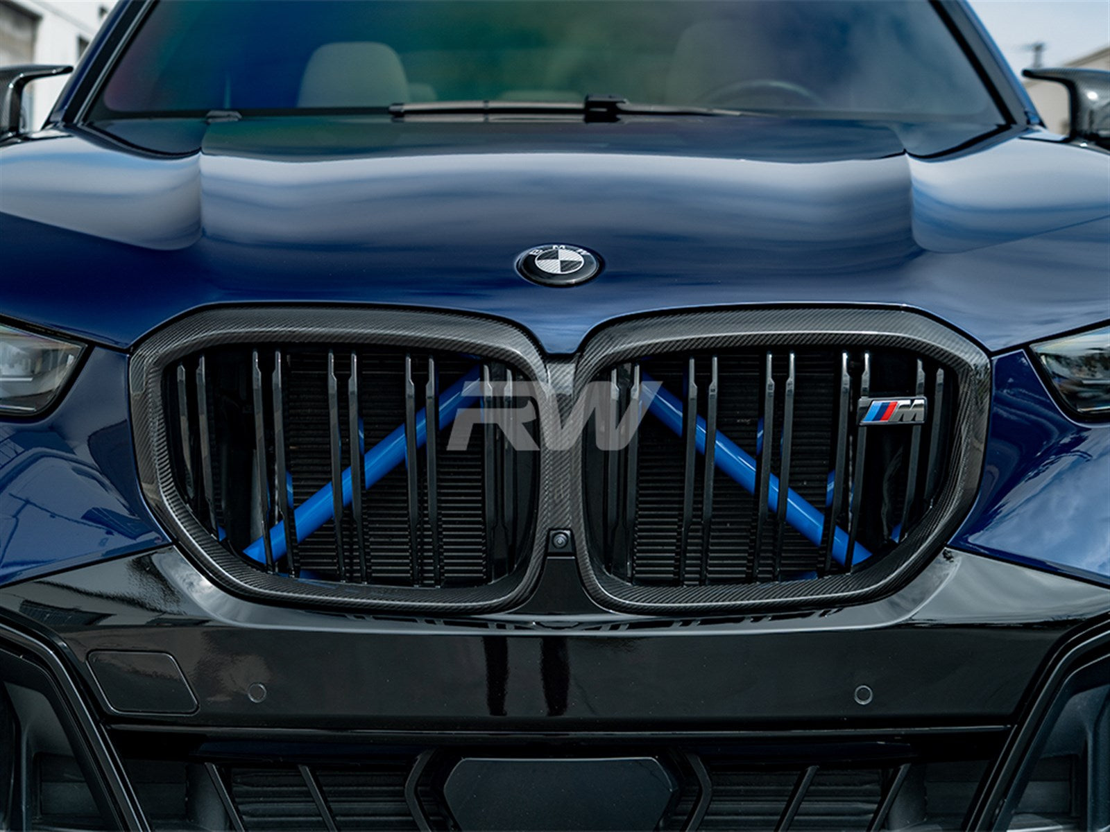 RW Carbon BMW G05 X5 LCI Carbon Fiber Grille Surrounds-Exterior-Silicon Valley Bimmer