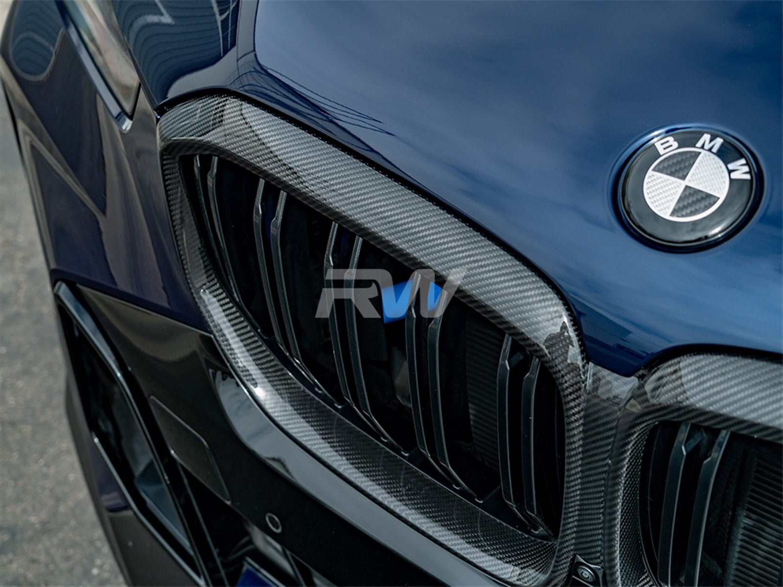 RW Carbon BMW G05 X5 LCI Carbon Fiber Grille Surrounds-Exterior-Silicon Valley Bimmer