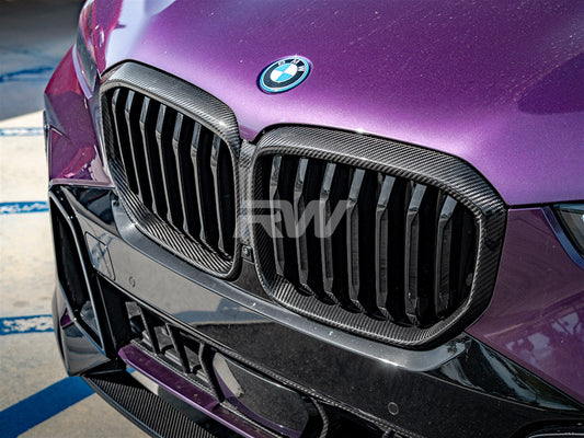 RW Carbon BMW G05 X5 LCI Carbon Fiber Grille Surrounds-Exterior-Silicon Valley Bimmer