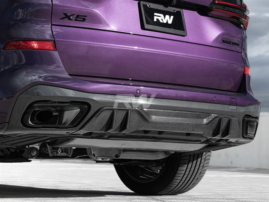RW Carbon BMW G05 X5 Performance Style CF Rear Diffuser-Exterior-Silicon Valley Bimmer