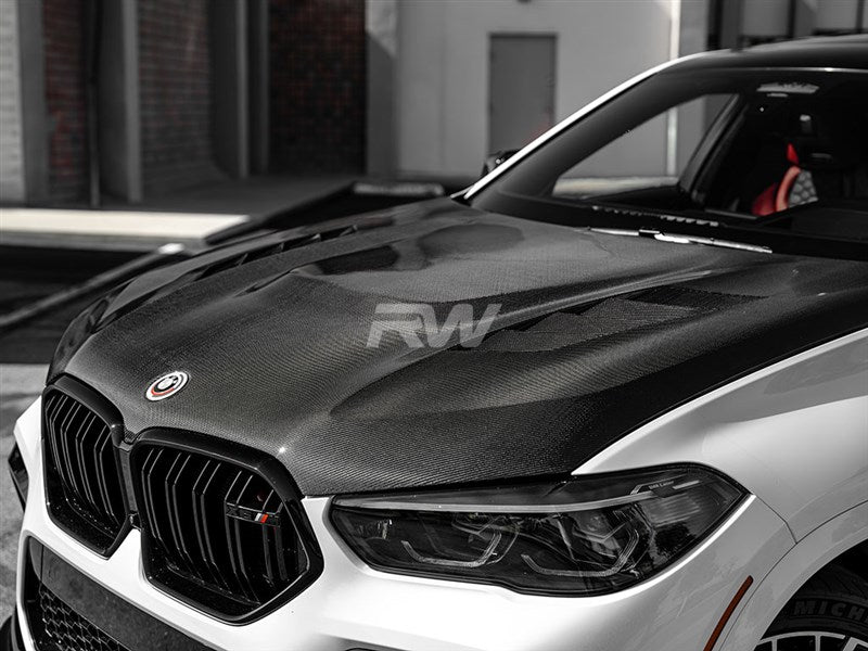 RW Carbon BMW G06 X6 F96 X6M Carbon Fiber Hood-Exterior-Silicon Valley Bimmer