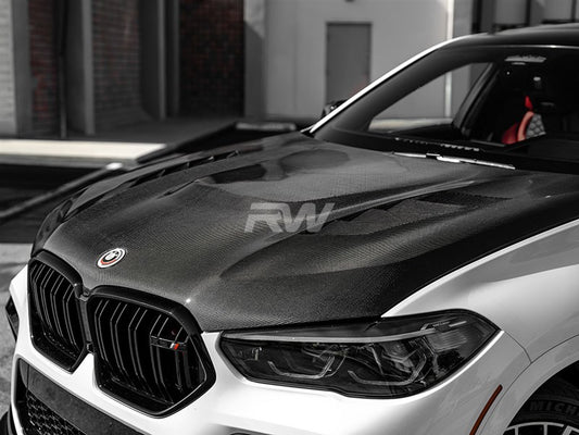 RW Carbon BMW G06 X6 F96 X6M Carbon Fiber Hood-Exterior-Silicon Valley Bimmer