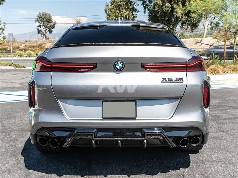 RW Carbon BMW G06 X6 F96 X6M M Style CF Trunk Spoiler-Exterior-Silicon Valley Bimmer