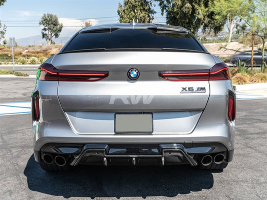 RW Carbon BMW G06 X6 F96 X6M M Style CF Trunk Spoiler-Exterior-Silicon Valley Bimmer
