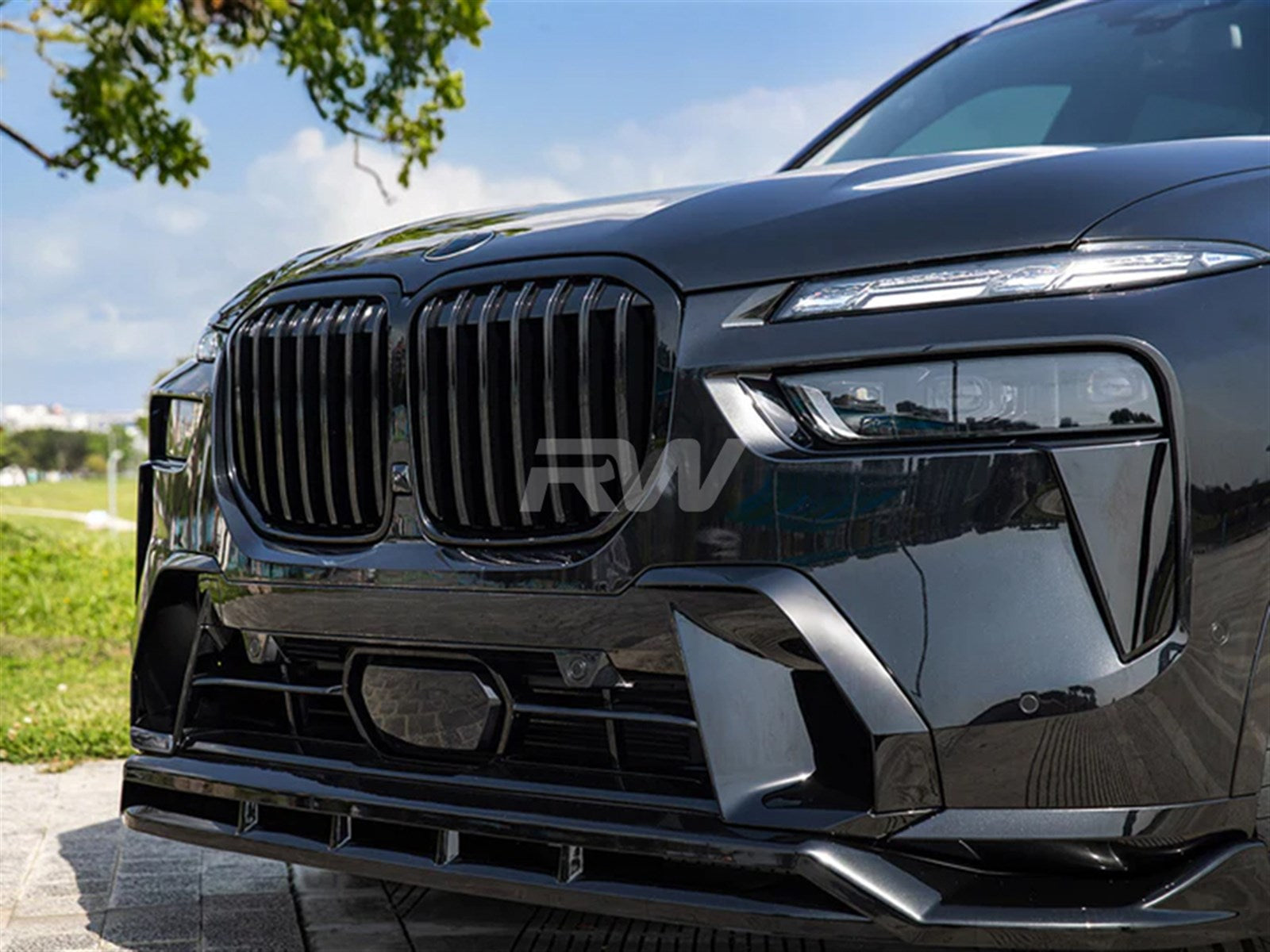 RW Carbon BMW G07 X7 LCI Glazing Black Front Grilles-Exterior-Silicon Valley Bimmer