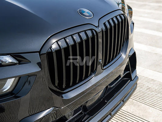RW Carbon BMW G07 X7 LCI Glazing Black Front Grilles-Exterior-Silicon Valley Bimmer