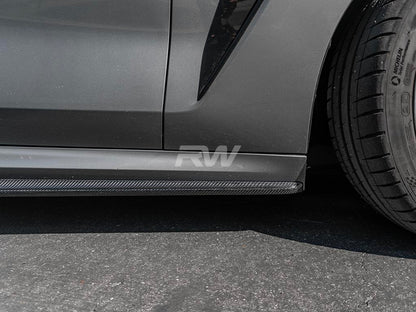 RW Carbon BMW G14 G15 F91 F92 Coupe/Vert Perf Style CF Side Skirts-Exterior-Silicon Valley Bimmer