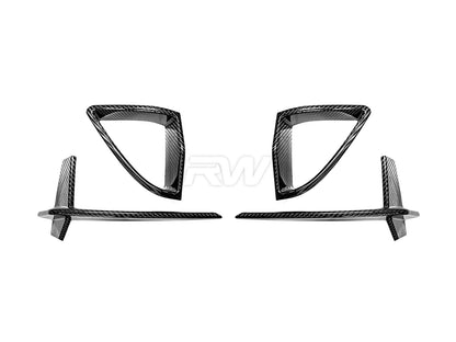 RW Carbon BMW G14 G15 G16 8 Series CF Fog Light Trims-Exterior-Silicon Valley Bimmer