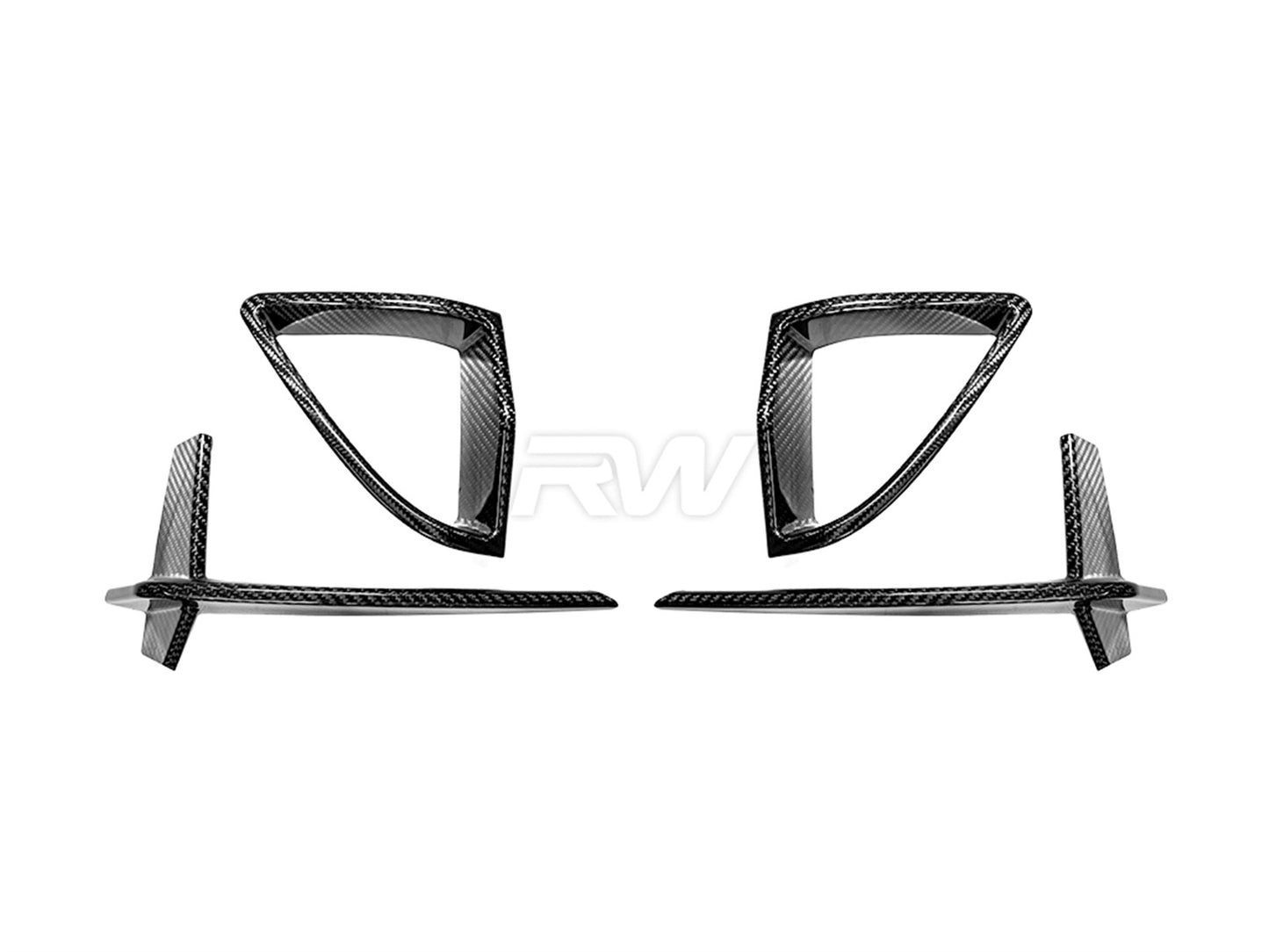 RW Carbon BMW G14 G15 G16 8 Series CF Fog Light Trims-Exterior-Silicon Valley Bimmer
