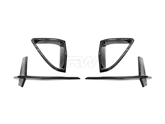 RW Carbon BMW G14 G15 G16 8 Series CF Fog Light Trims-Exterior-Silicon Valley Bimmer