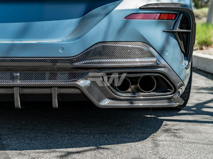 RW Carbon BMW G14 G15 G16 SQ Style CF Rear Diffuser-Exterior-Silicon Valley Bimmer