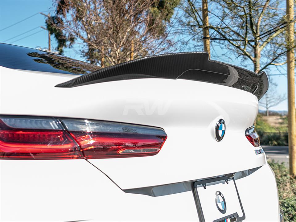 RW Carbon BMW G16 F93 Gran Coupe GTX CF Trunk Spoiler-Exterior-Silicon Valley Bimmer