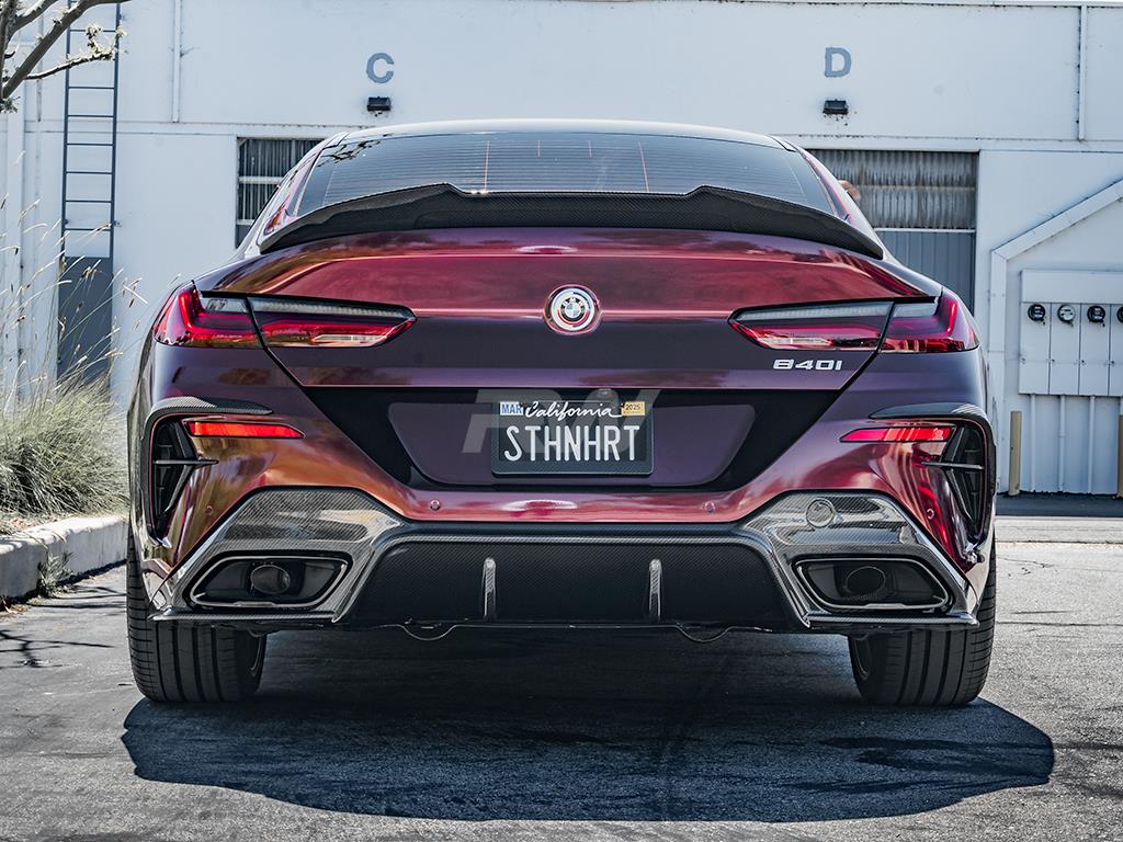 RW Carbon BMW G16 F93 Gran Coupe GTX CF Trunk Spoiler-Exterior-Silicon Valley Bimmer