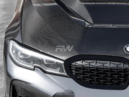 RW Carbon BMW G20 3-Series DTM Carbon Fiber Hood-Exterior-Silicon Valley Bimmer