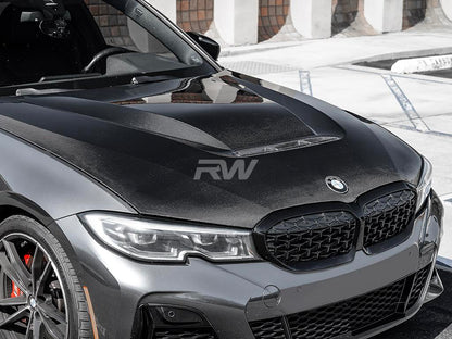 RW Carbon BMW G20 3-Series DTM Carbon Fiber Hood-Exterior-Silicon Valley Bimmer