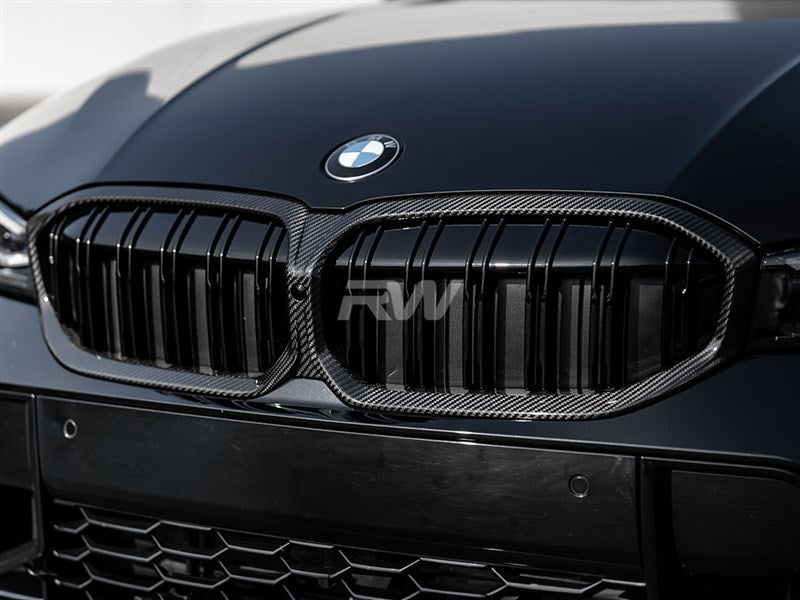RW Carbon BMW G20 3-Series Dual-Slat Carbon Fiber Grilles-Exterior-Silicon Valley Bimmer