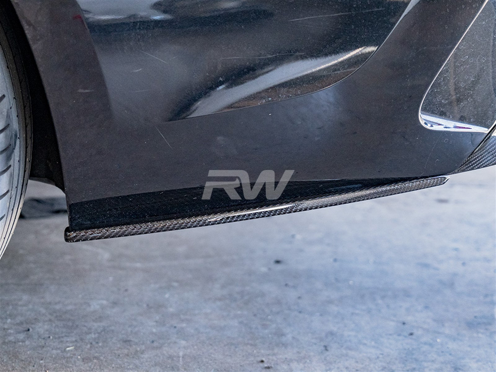 RW Carbon BMW G20 Carbon Fiber Rear Bumper Splitters-Exterior-Silicon Valley Bimmer