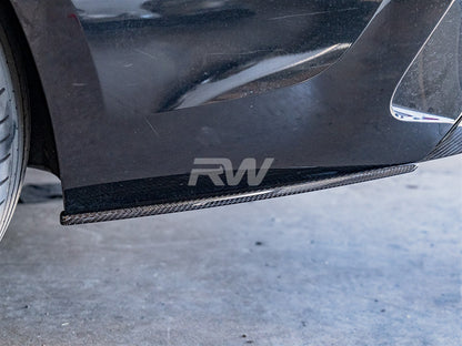 RW Carbon BMW G20 Carbon Fiber Rear Bumper Splitters-Exterior-Silicon Valley Bimmer