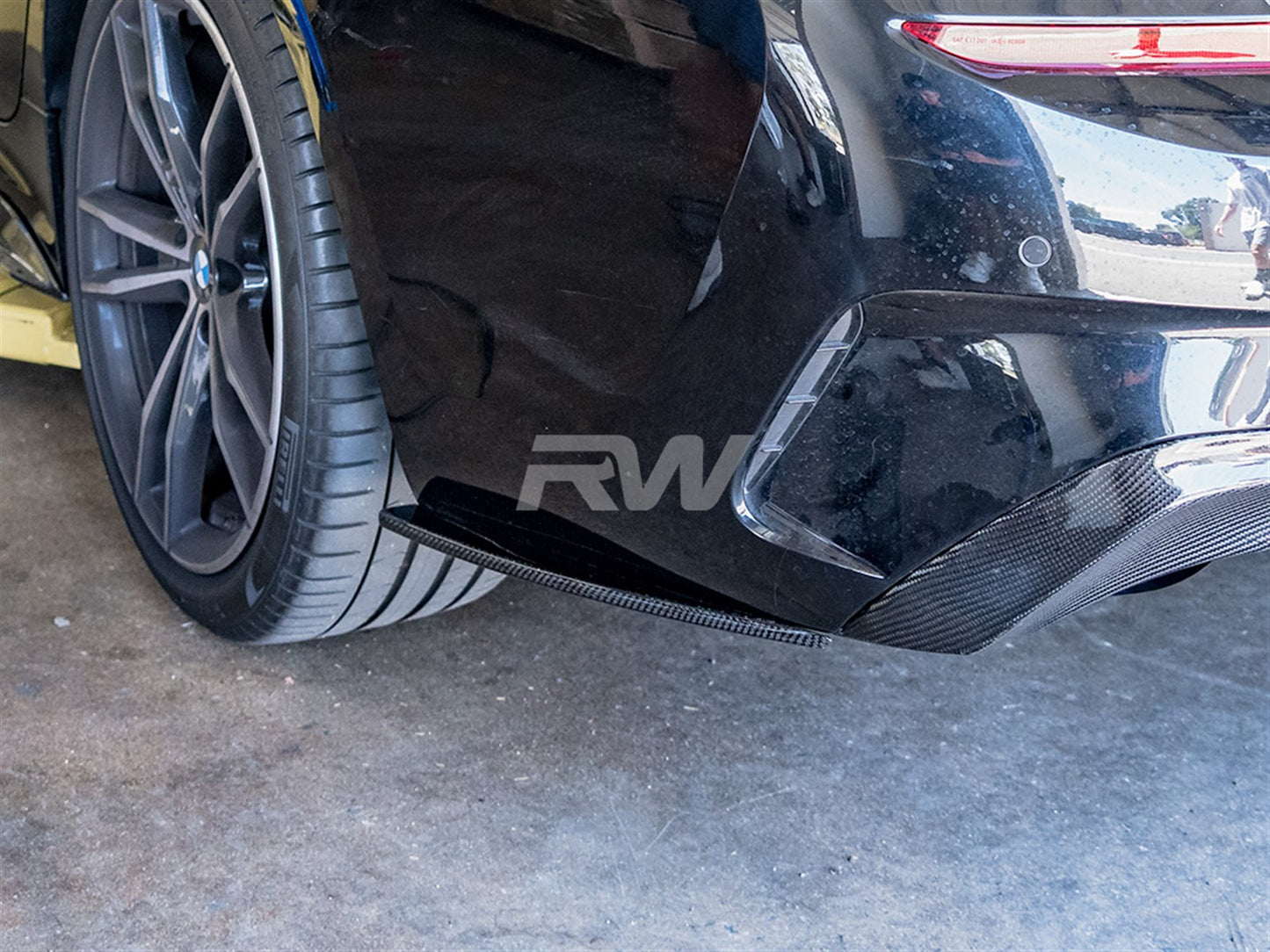 RW Carbon BMW G20 Carbon Fiber Rear Bumper Splitters-Exterior-Silicon Valley Bimmer