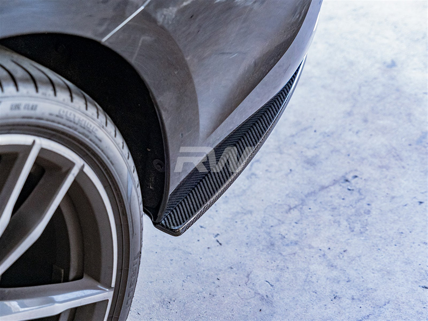 RW Carbon BMW G20 Carbon Fiber Rear Bumper Splitters-Exterior-Silicon Valley Bimmer