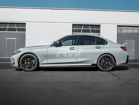 RW Carbon BMW G20 DTM Carbon Fiber Side Skirt Extensions-Exterior-Silicon Valley Bimmer