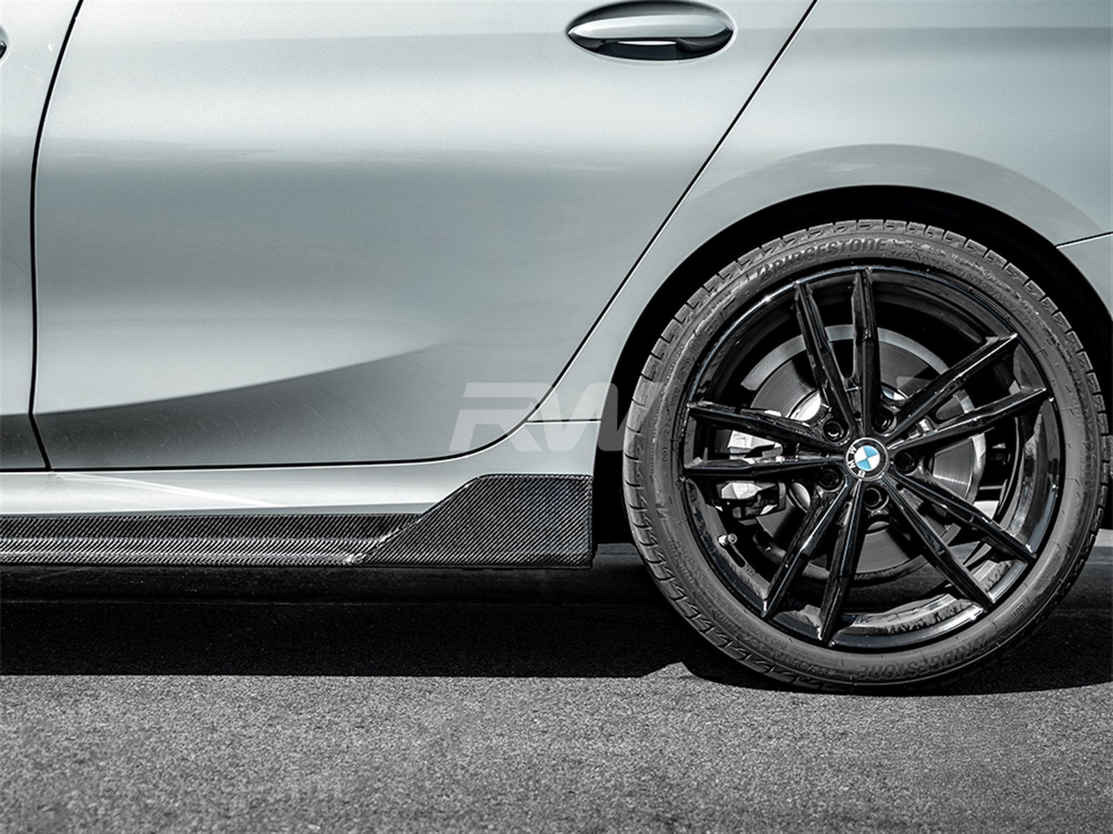 RW Carbon BMW G20 DTM Carbon Fiber Side Skirt Extensions-Exterior-Silicon Valley Bimmer