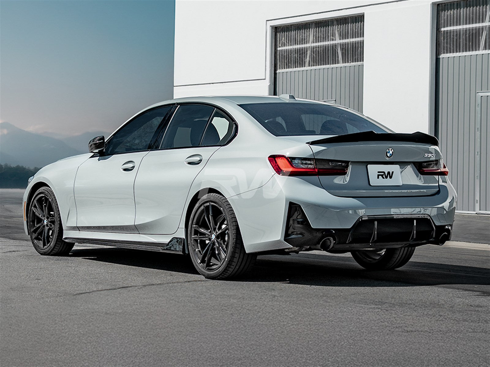 RW Carbon BMW G20 DTM Carbon Fiber Side Skirt Extensions-Exterior-Silicon Valley Bimmer