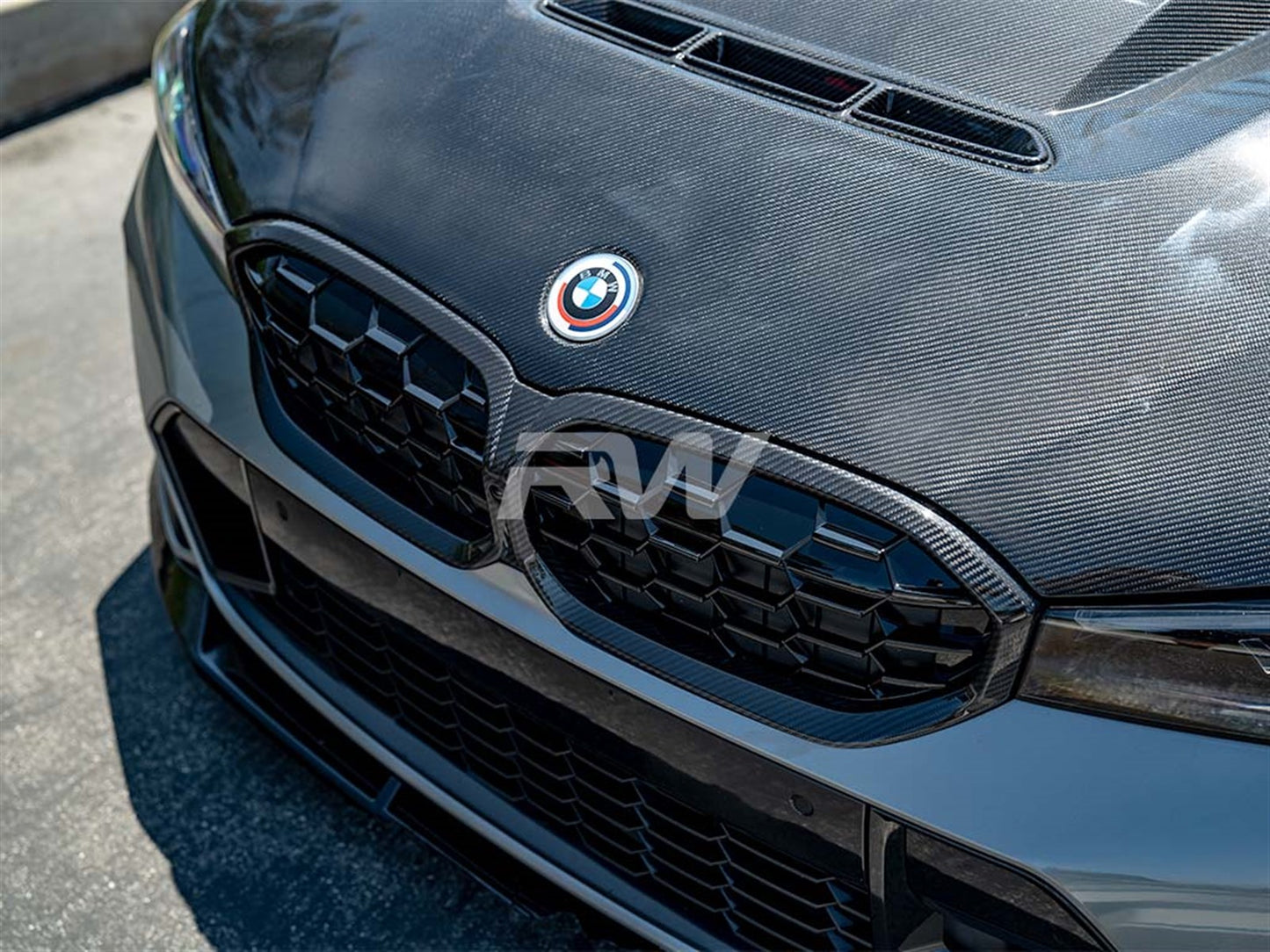 RW Carbon BMW G20 LCI Diamond Carbon Fiber Grille-Exterior-Silicon Valley Bimmer