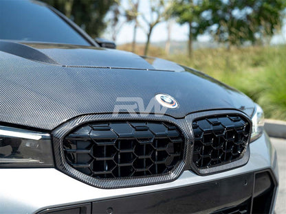 RW Carbon BMW G20 LCI Diamond Carbon Fiber Grille-Exterior-Silicon Valley Bimmer