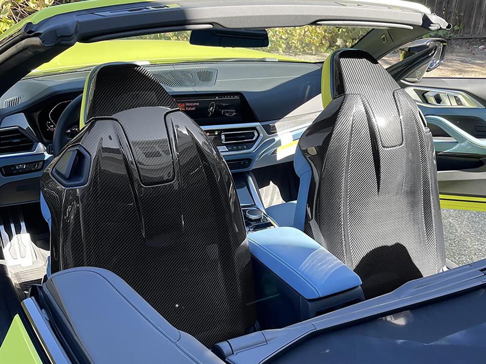 RW Carbon BMW G22 4-Series Carbon Fiber Seat Backs-Interior-Silicon Valley Bimmer