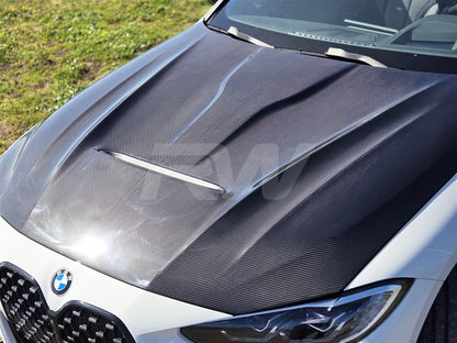 RW Carbon BMW G22 G23 G26 4-Series Carbon Fiber Hood-Exterior-Silicon Valley Bimmer
