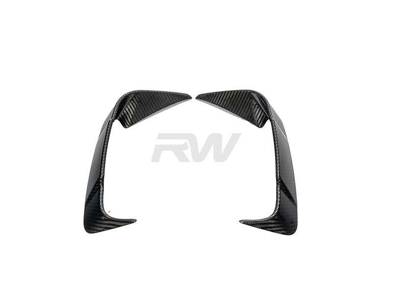 RW Carbon BMW G22 G23 Rear Carbon Fiber Bumper Trims-Exterior-Silicon Valley Bimmer