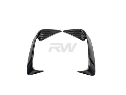 RW Carbon BMW G22 G23 Rear Carbon Fiber Bumper Trims-Exterior-Silicon Valley Bimmer