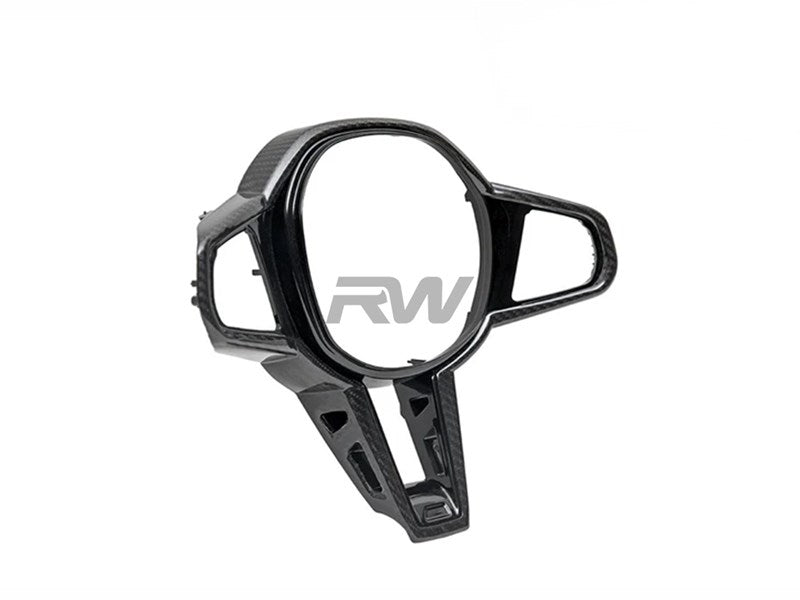 RW Carbon BMW G22 G26 4-Series LCI Carbon Fiber Steering Wheel Trim-Interior-Silicon Valley Bimmer