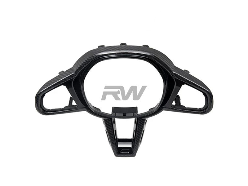 RW Carbon BMW G22 G26 4-Series LCI Carbon Fiber Steering Wheel Trim-Interior-Silicon Valley Bimmer