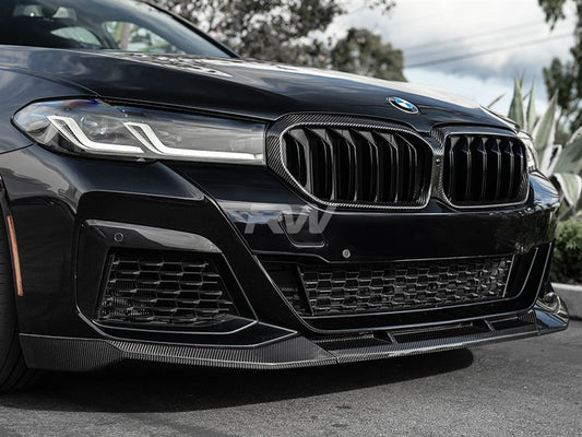RW Carbon BMW G30 LCI Carbon Fiber Front Lip Spoiler-Exterior-Silicon Valley Bimmer