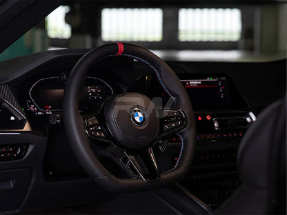 RW Carbon BMW G42 2-Series LCI Carbon Fiber Steering Wheel Trim-Interior-Silicon Valley Bimmer