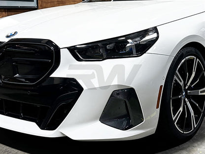 RW Carbon BMW G60 5 Series Carbon Fiber Front Duct Trims-Exterior-Silicon Valley Bimmer