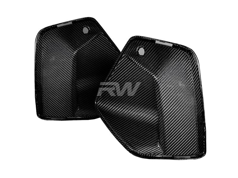 RW Carbon BMW G60 5 Series Carbon Fiber Front Duct Trims-Exterior-Silicon Valley Bimmer