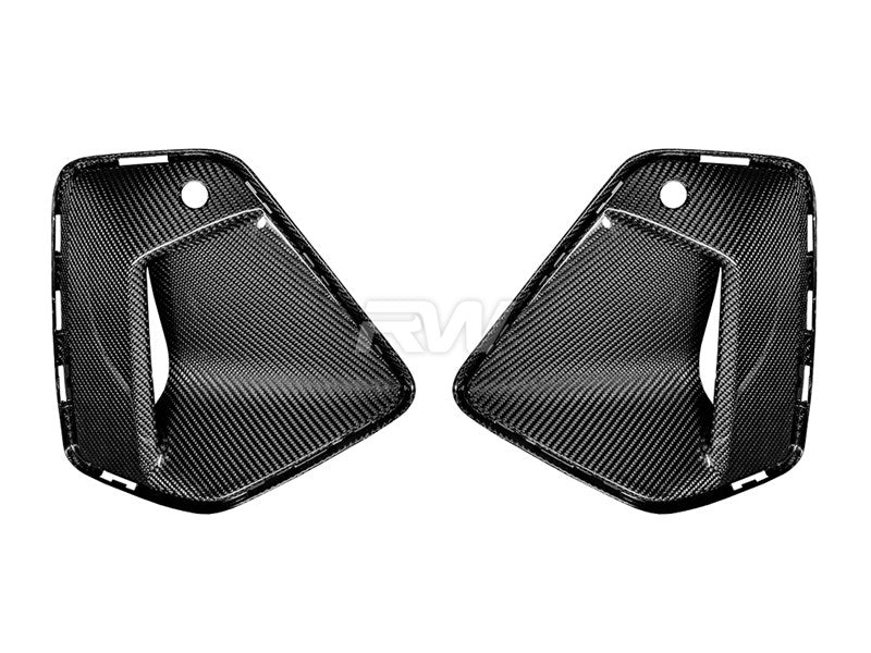 RW Carbon BMW G60 5 Series Carbon Fiber Front Duct Trims-Exterior-Silicon Valley Bimmer