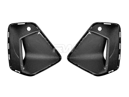 RW Carbon BMW G60 5 Series Carbon Fiber Front Duct Trims-Exterior-Silicon Valley Bimmer