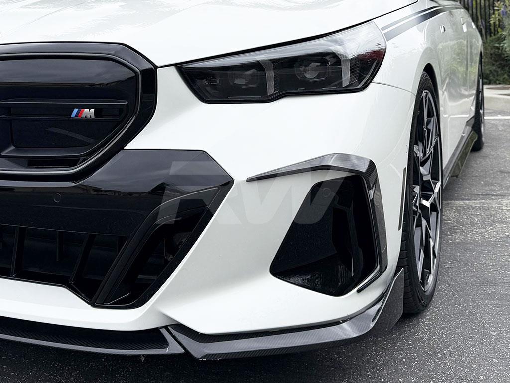 RW Carbon BMW G60 5-Series Carbon Fiber Front Side Vent Trims-Exterior-Silicon Valley Bimmer