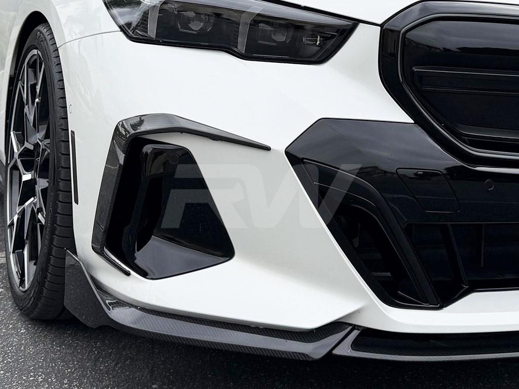 RW Carbon BMW G60 5-Series Carbon Fiber Front Side Vent Trims-Exterior-Silicon Valley Bimmer