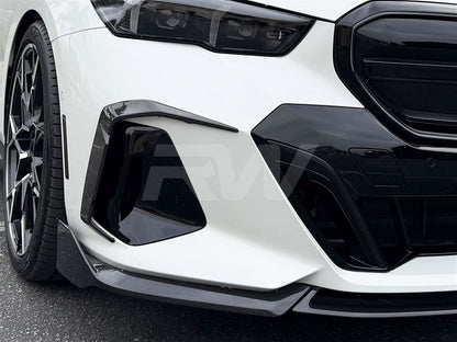 RW Carbon BMW G60 5-Series Carbon Fiber Front Side Vent Trims-Exterior-Silicon Valley Bimmer