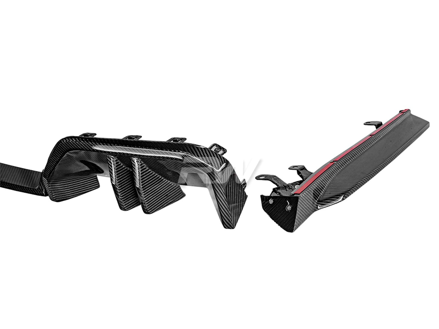 RW Carbon BMW G60 5-Series Carbon Fiber Rear Diffuser-Exterior-Silicon Valley Bimmer