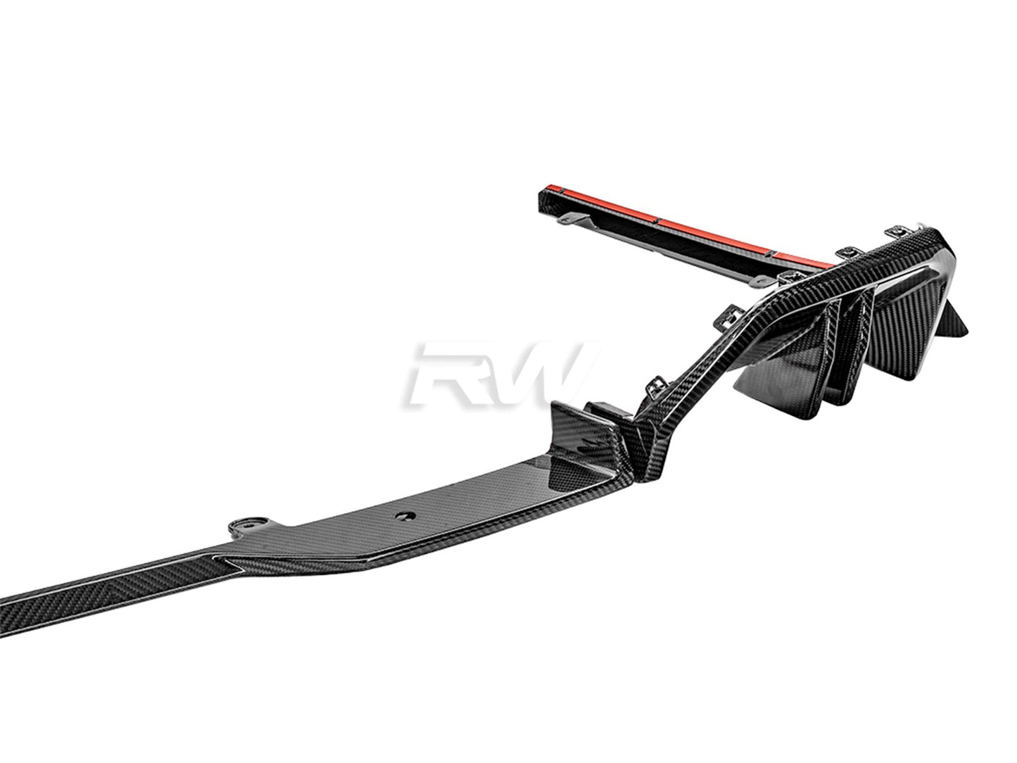 RW Carbon BMW G60 5-Series Carbon Fiber Rear Diffuser-Exterior-Silicon Valley Bimmer