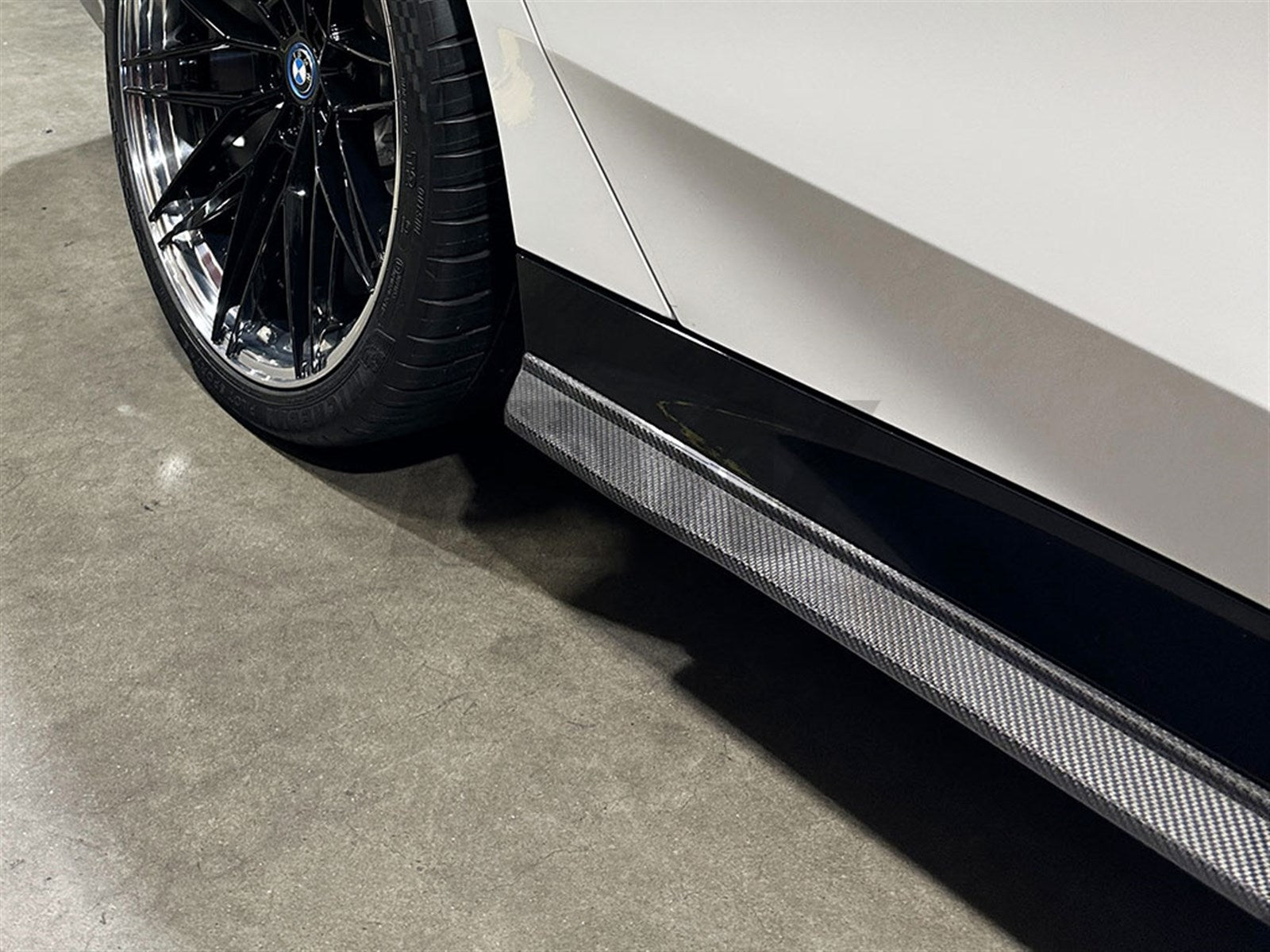 RW Carbon BMW G60 5-Series Carbon Fiber Side Skirt Extensions-Exterior-Silicon Valley Bimmer