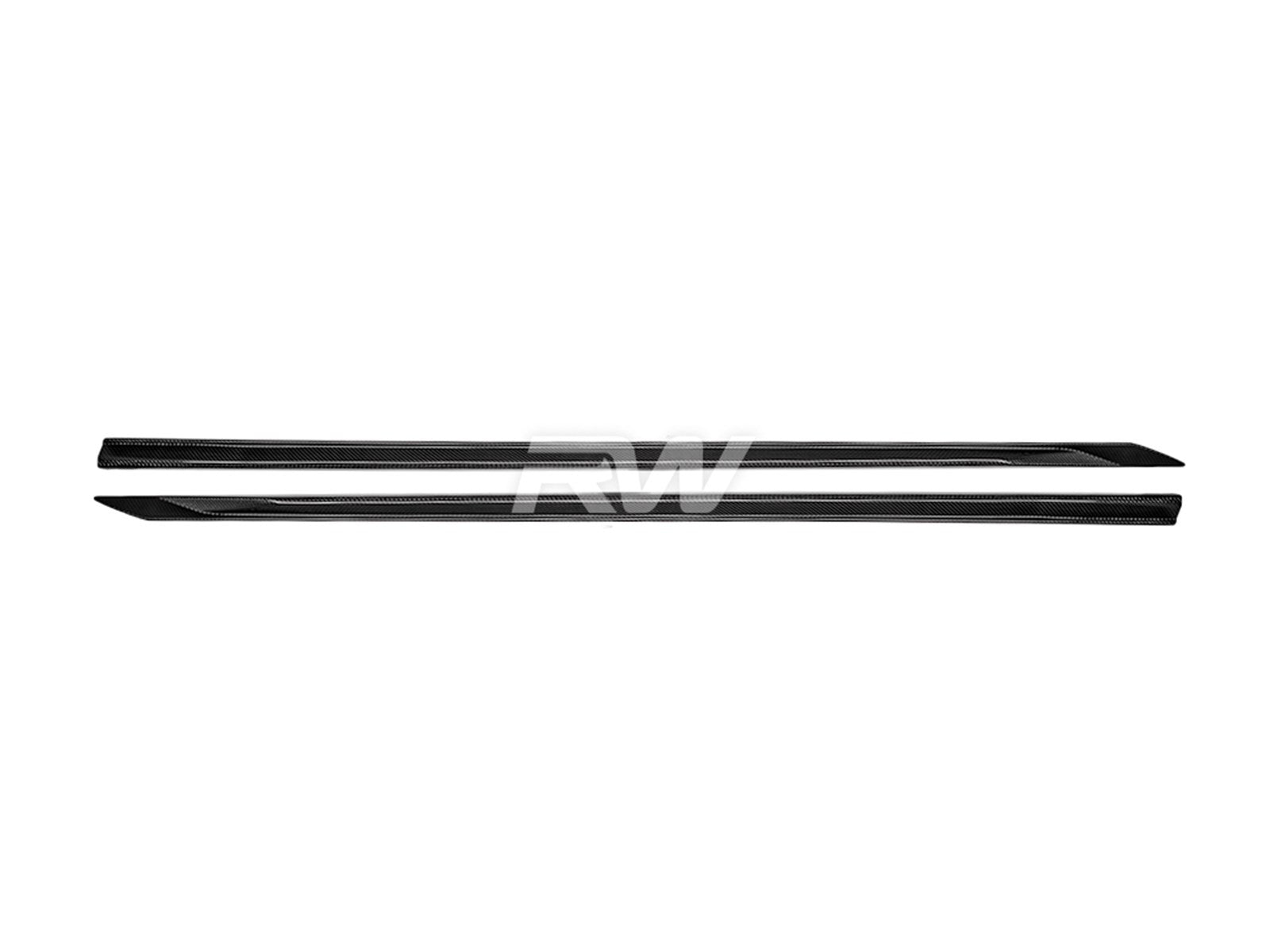 RW Carbon BMW G60 5-Series Carbon Fiber Side Skirt Extensions-Exterior-Silicon Valley Bimmer