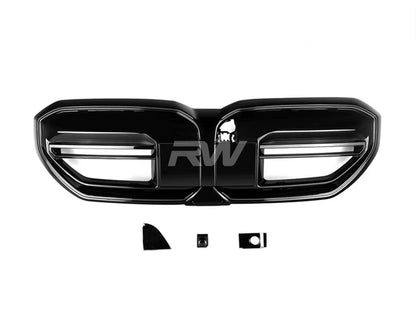RW Carbon BMW G60 5-Series Gloss Black Front Grille-Exterior-Silicon Valley Bimmer